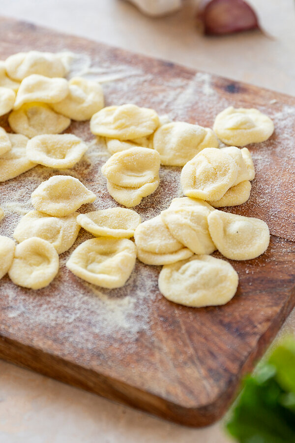 fertige Orecchiette trocknen